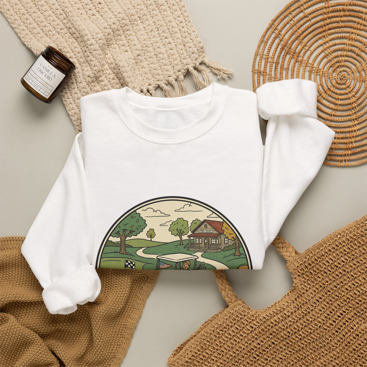 Golf Course Scenic Crewneck Sweatshirt